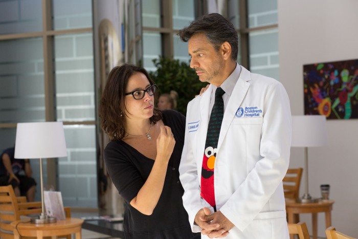 Patricia Riggen and Eugenio Derbez on set of 'Miracles From Heaven'