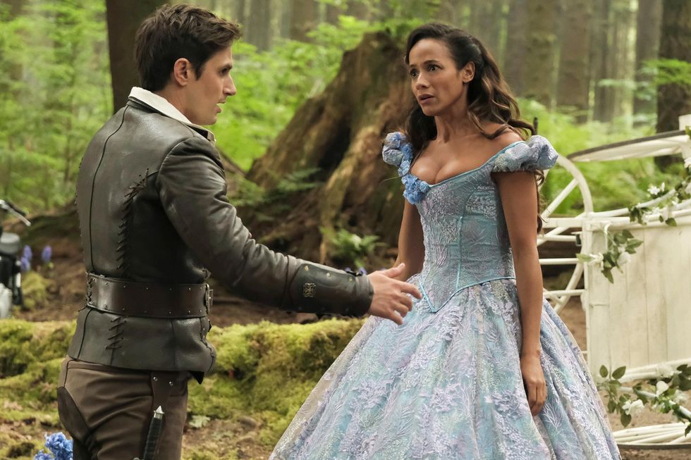 Andrew J. West as Henry and Dania Ramirez as Cinderella in ‘Once Upon a Time’ season 7