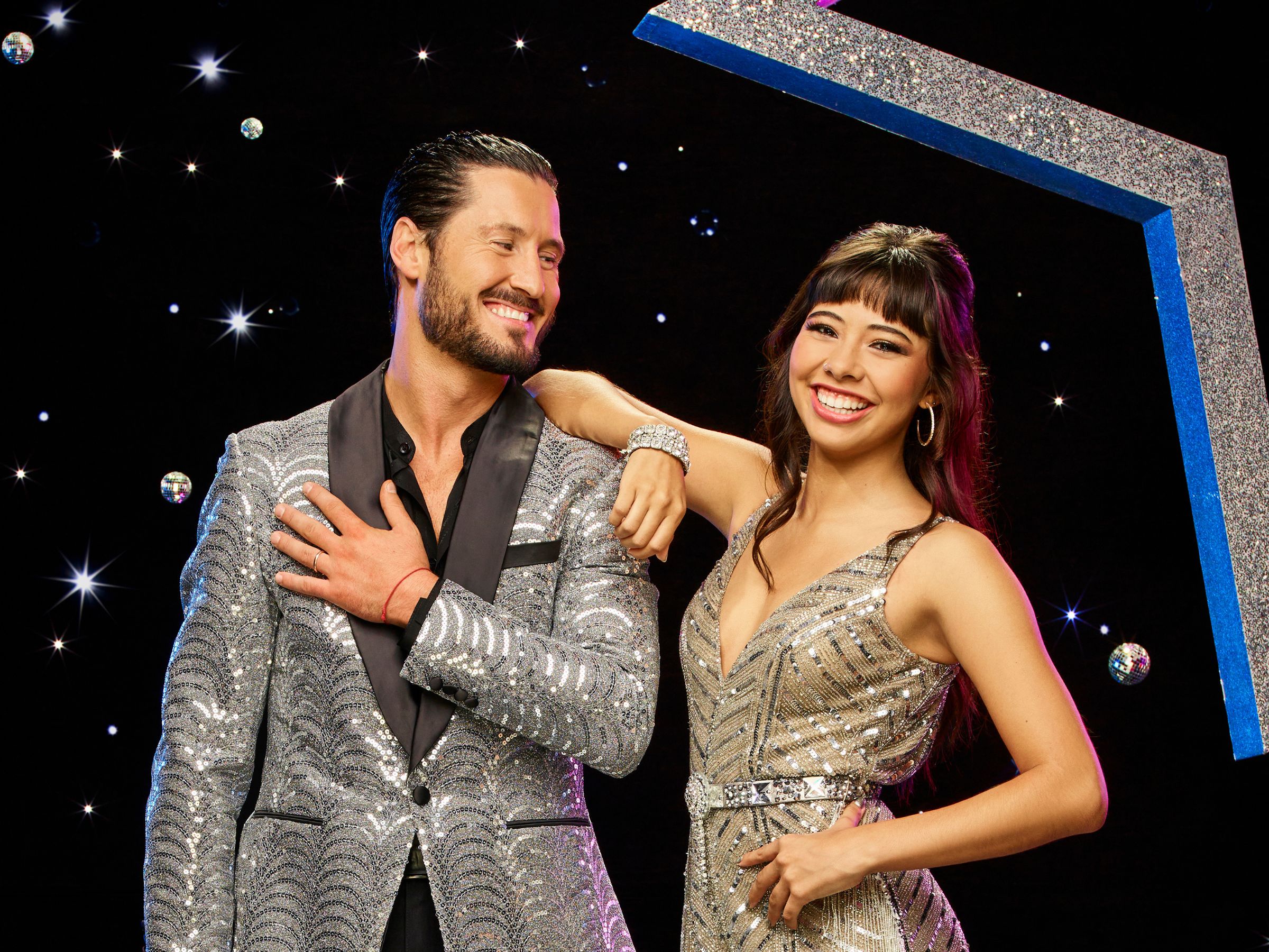 DANCING WITH THE STARS – ABC’s “Dancing With The Stars” stars Val Chmerkovsky and Xochitl Gomez. (ABC/Andrew Eccles)