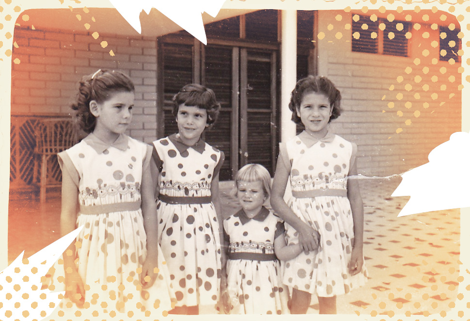 Last picture of Julia and her sisters before departing the Dominican Republic in 1960 to escapa from the brutal dicator, Rafael Leonidas Trujillo. Credit: Julia Alvarez Personal Collection