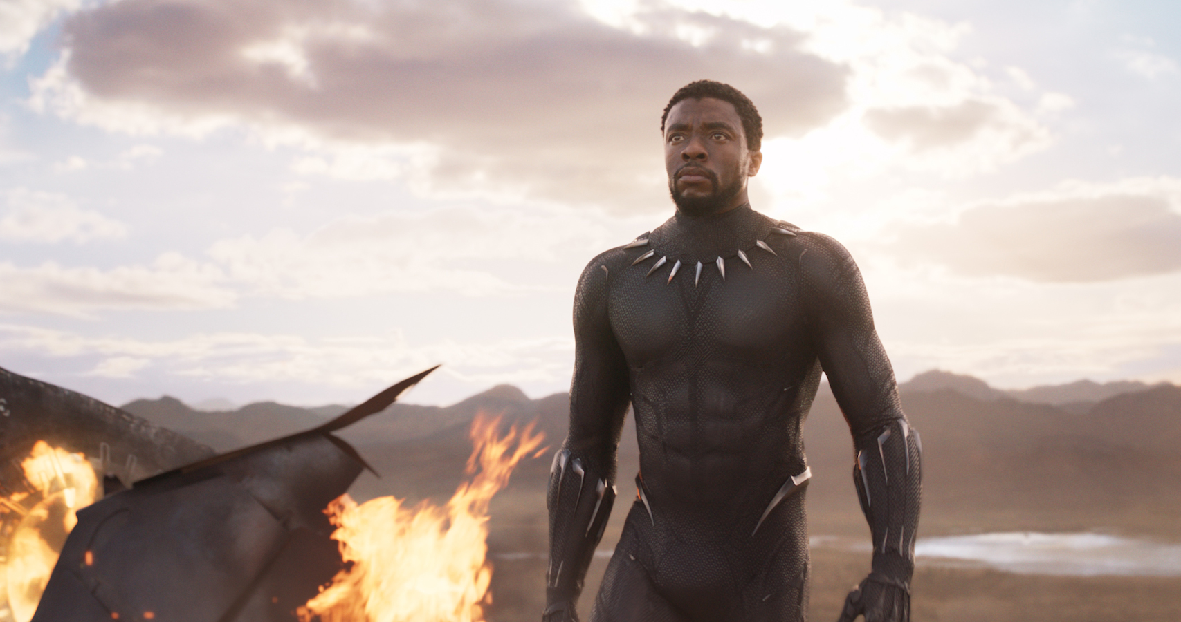 Chadwick Boseman as T'Challa in 'Black Panther' film still. Courtesy of Marvel Studios
