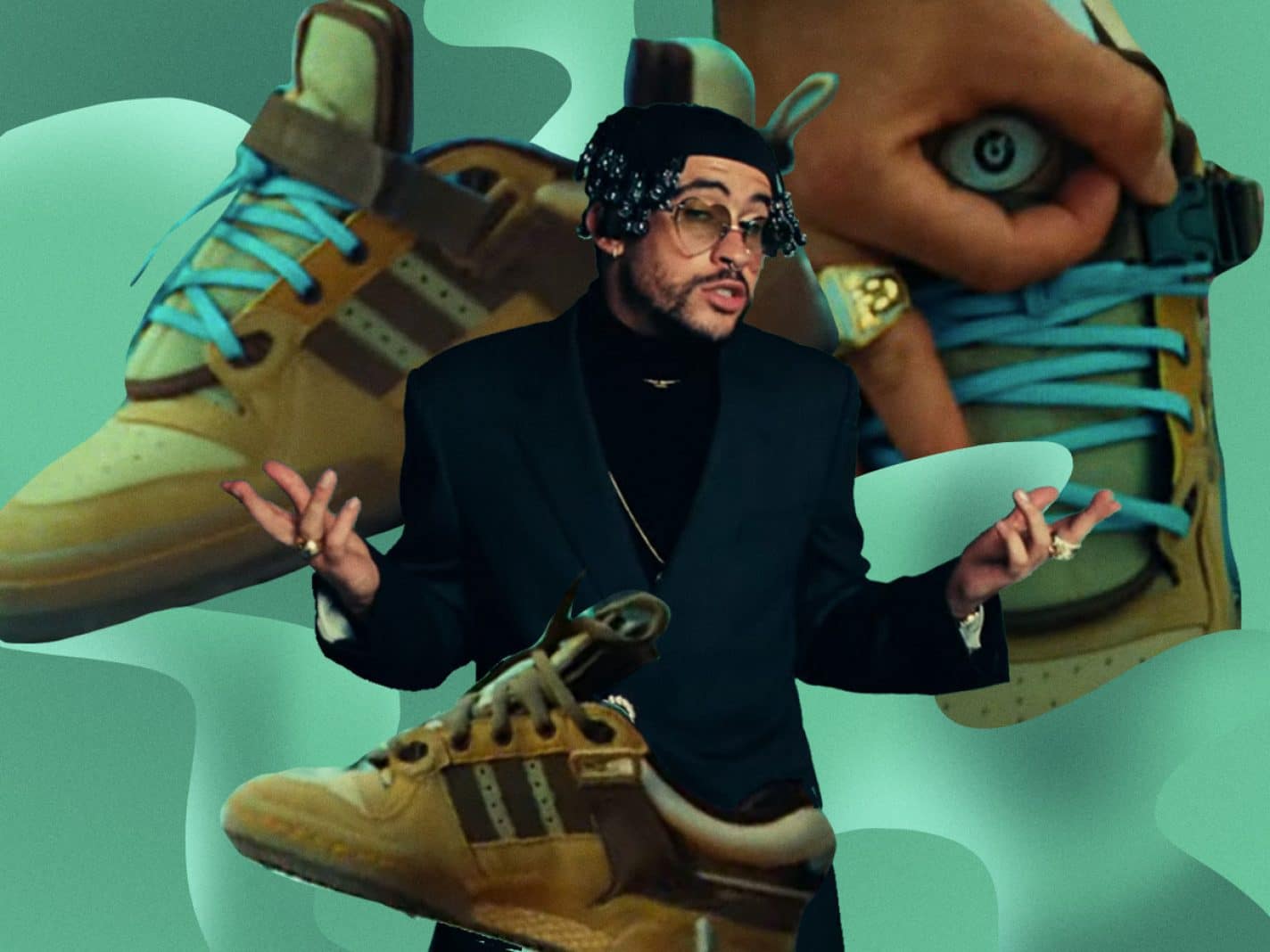 matar violación proporcionar Bad Bunny Debuts New Adidas Sneakers in 'Yo Visto Así' Music Video
