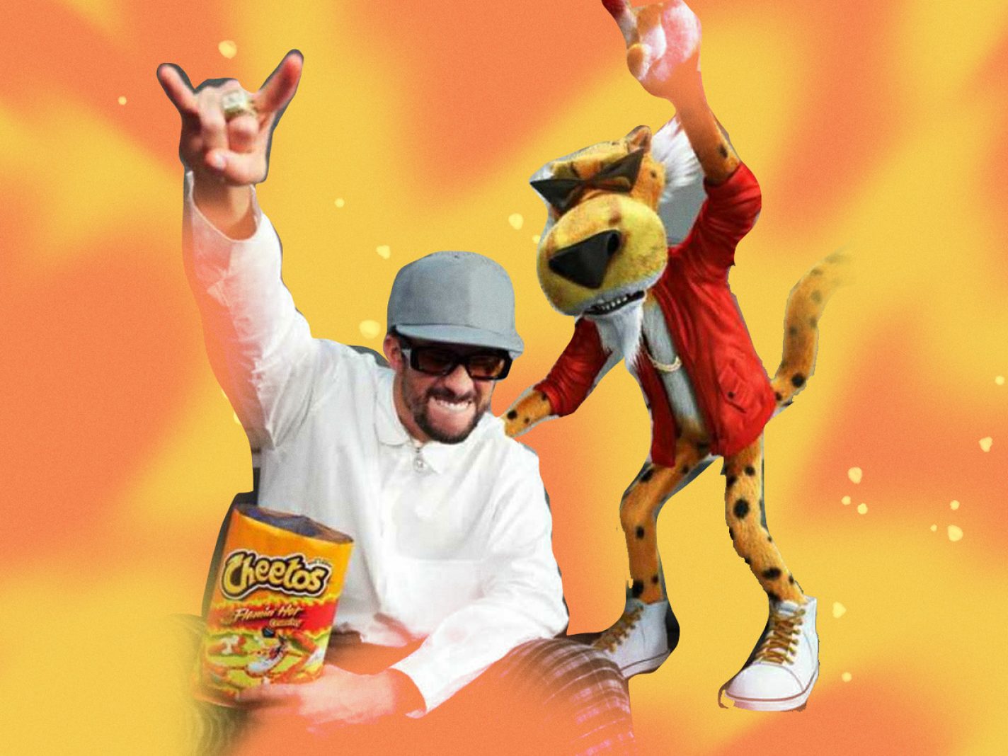 Bad Bunny & Chester Cheetah Hit the Studio in New Cheetos Commercial