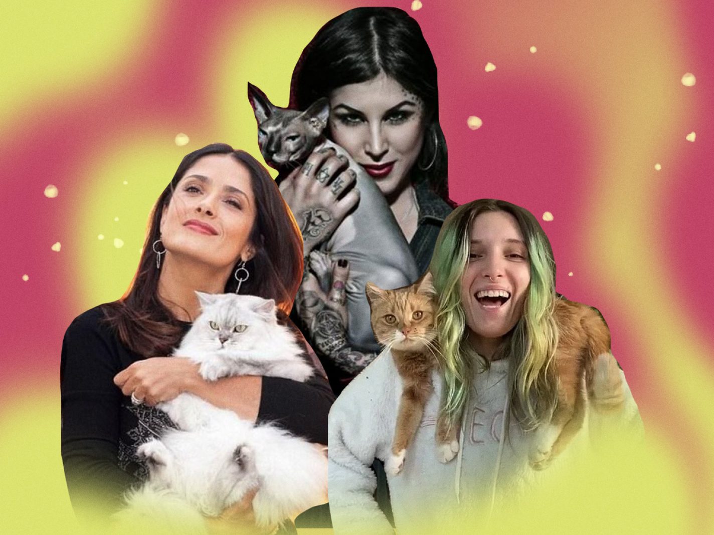 Kat Von D to Salma Hayek, 7 Latina Celebs Who Are Proud Cat Ladies
