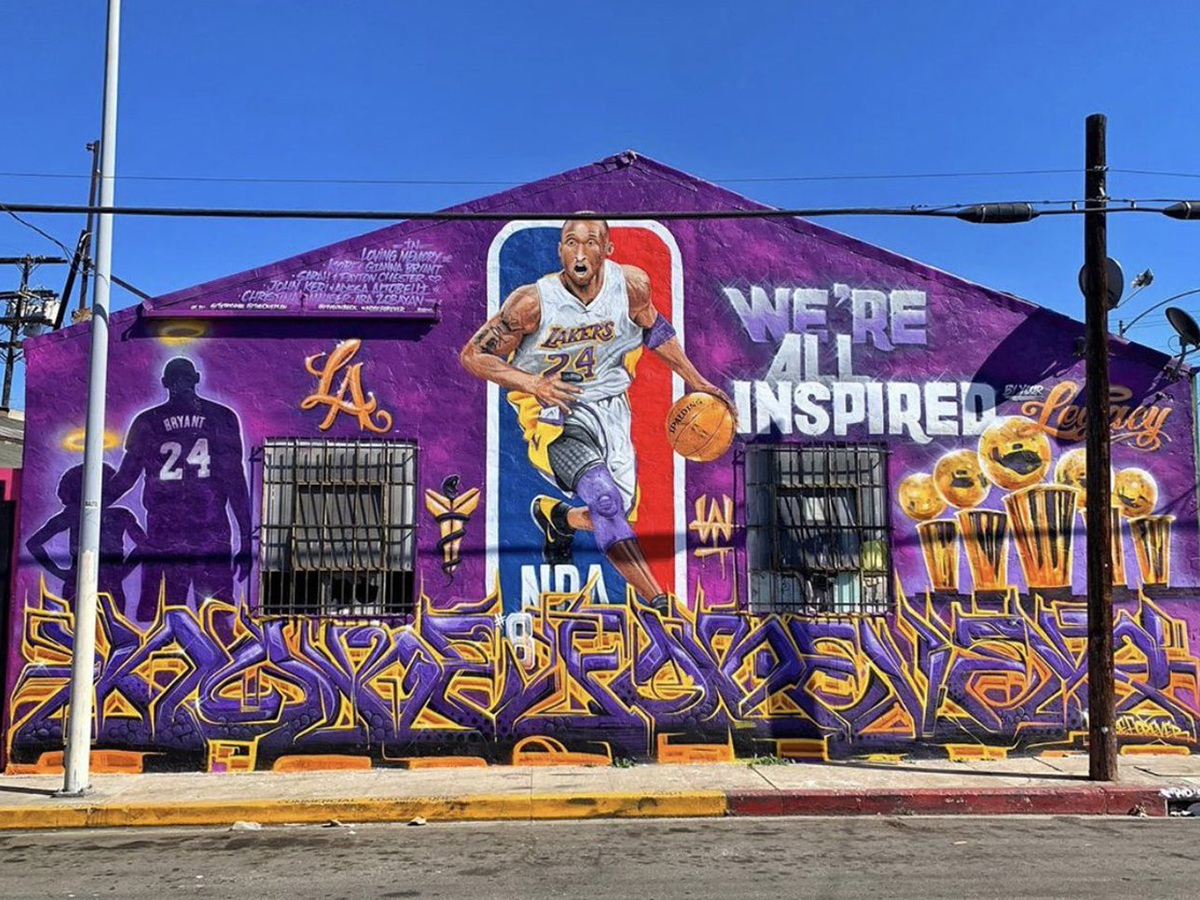 Here Are 5 Murals of Late L.A. Lakers Star Kobe Bryant 