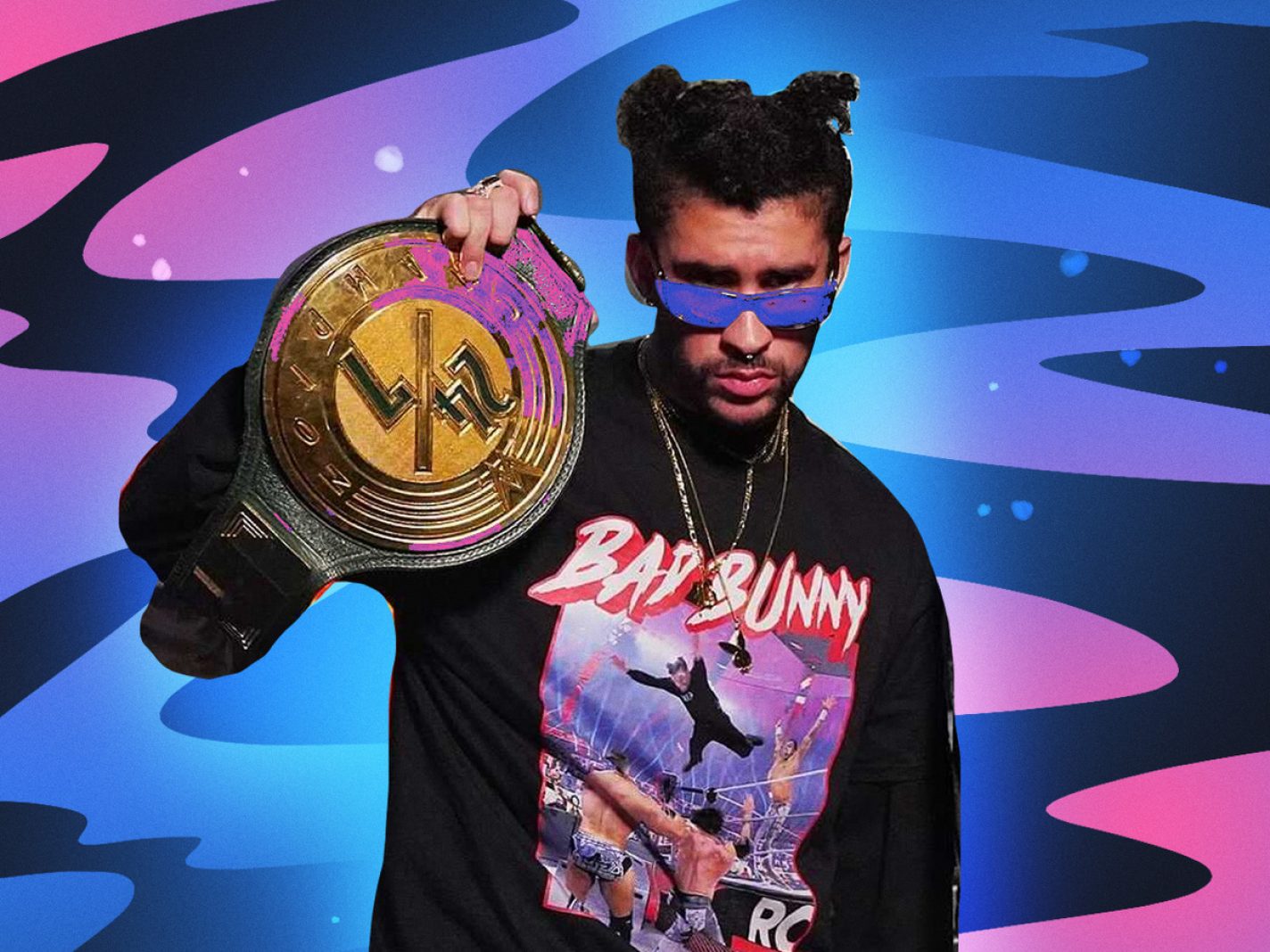 Puerto Rican Rapper Bad Bunny Wins 24 7 Championship Belt During Wwe Raw