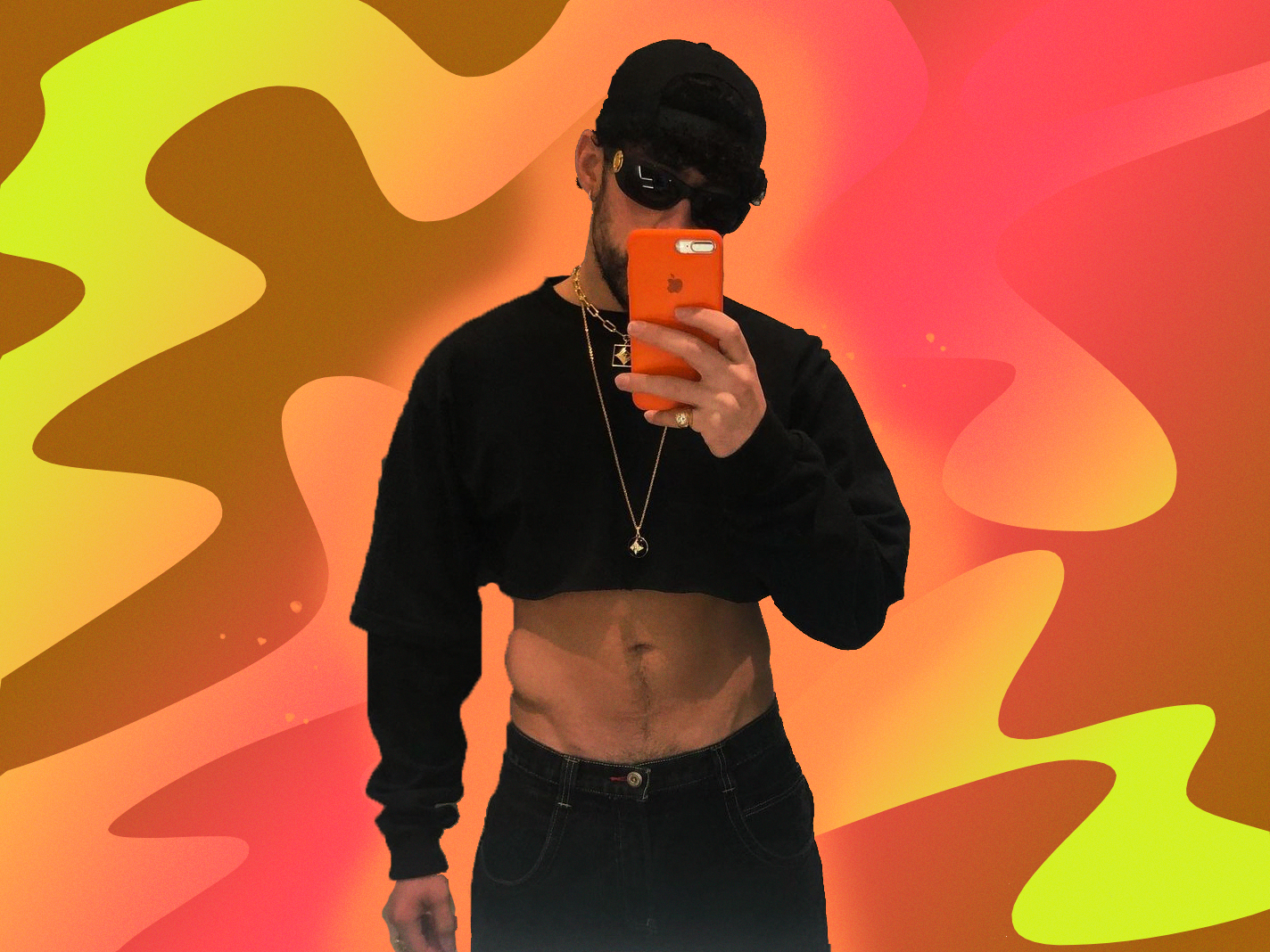 Here Are Some Thirsty & Funny Memes Inspired by Bad Bunny's Crop Top  Instagram Selfie Photo