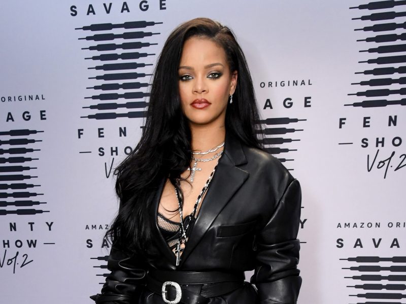 In this image released on October 1, Rihanna attends the second press day for Rihanna's Savage X Fenty Show Vol. 2 presented by Amazon Prime Video at the Los Angeles Convention Center in Los Angeles, California; and broadcast on October 2, 2020.