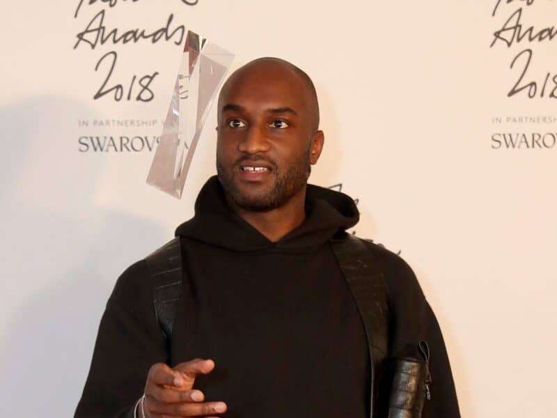 Virgil Abloh. Louis Vuitton's US fashion designer, poses after winning the Urban Luxe Award during the British Fashion Awards 2018 in London on December 10, 2018. - The Fashion Awards are an annual celebration of creativity and innovation will shine a spotlight on exceptional individuals and influential businesses that have made significant contributions to the global fashion industry over the past twelve months. - RESTRICTED TO EDITORIAL USE - NO MARKETING NO ADVERTISING CAMPAIGNS