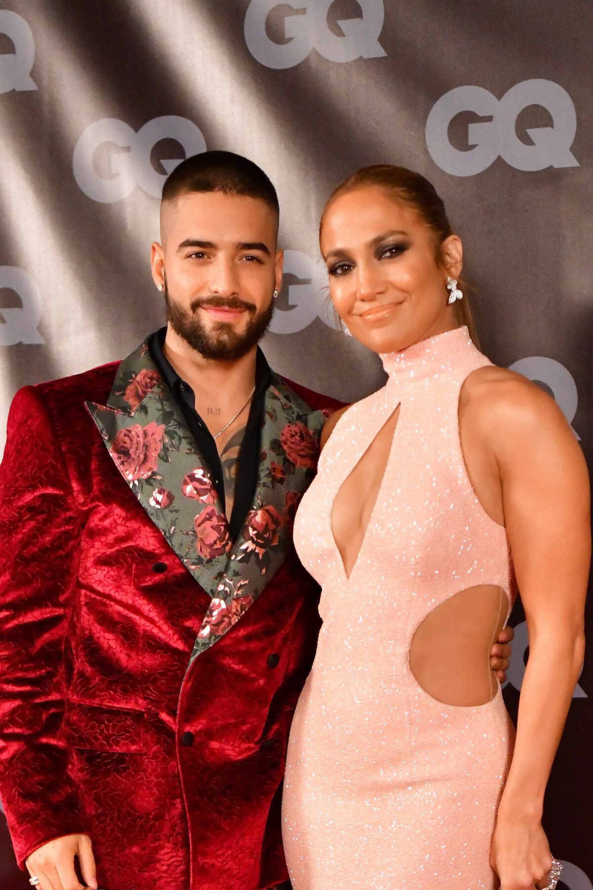 NEW YORK, NEW YORK - OCTOBER 31: Maluma and Jennifer Lopez are seen filming on location for 'Marry Me' at the Brooklyn Expo Center on October 31, 2019 in New York City.