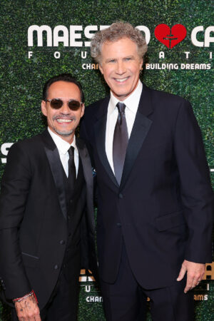 NEW YORK, NEW YORK - DECEMBER 07: (L-R) Marc Anthony and Will Ferrell attend the 2021 Maestro Cares Gala at Cipriani Wall Street on December 7, 2021 in New York City.