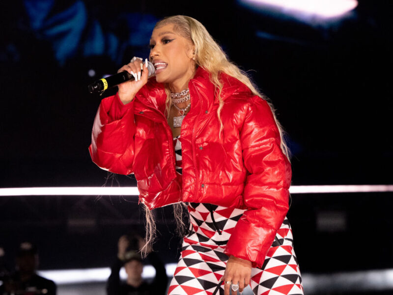 SAN BERNARDINO, CALIFORNIA - DECEMBER 10: Rapper BIA performs onstage during Day 1 of Rolling Loud Los Angeles at NOS Events Center on December 10, 2021 in San Bernardino, California. (Photo by Scott Dudelson/Getty Images)