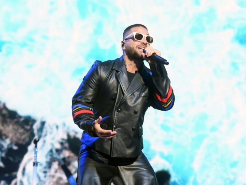LAS VEGAS, NEVADA - JANUARY 29: Singer Maluma performs at Calibash Las Vegas 2022 at T-Mobile Arena on January 29, 2022 in Las Vegas, Nevada. (Photo by Bryan Steffy/Getty Images)