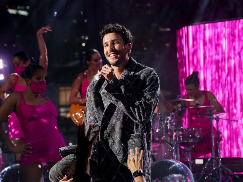 MIAMI, FLORIDA - FEBRUARY 18: In this image released on February 24, 2022, Sebastián Yatra performs during Univision's 34th Edition Of Premio Lo Nuestro a la Música Latina at FTX Arena on February 18, 2022 in Miami, Florida. (Photo by John Parra/Getty Images for Univision)