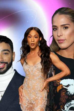 Laith Ashley De La Cruz, MJ Rodriguez, and Carmen Carrera in collage in honor of Transgender Day of Visibility.