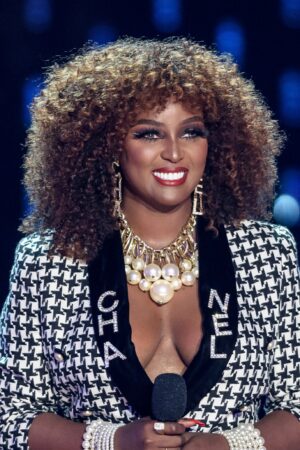 HOLLYWOOD, FL - AUGUST 13: Amara La Negra onstage during Premios Juventud 2020 at the Hard Rock Live! in the Seminole Hard Rock Hotel & Casino on August 13, 2020 in Hollywood, Florida. The 17th annual Premios Juventud aired August 13, 2020 with some live segments and some prerecorded. (Photo by Jason Koerner/Getty Images)