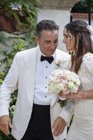 (L-R) ANDY GARCIA as Billy and ADRIA ARJONA as Sophie in Warner Bros. Pictures' and HBO Max’s Father of the Bride. Photo by Claudette Barius