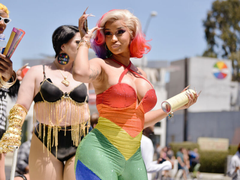 WEST HOLLYWOOD, CALIFORNIA - JUNE 05: Cardi B attends the City of West Hollywood's Pride Parade on June 05, 2022 in West Hollywood, California. (Photo by Chelsea Guglielmino/Getty Images)_Durk