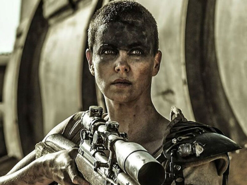 Charlize Theron in Mad Max: Fury Road as Furiosa.