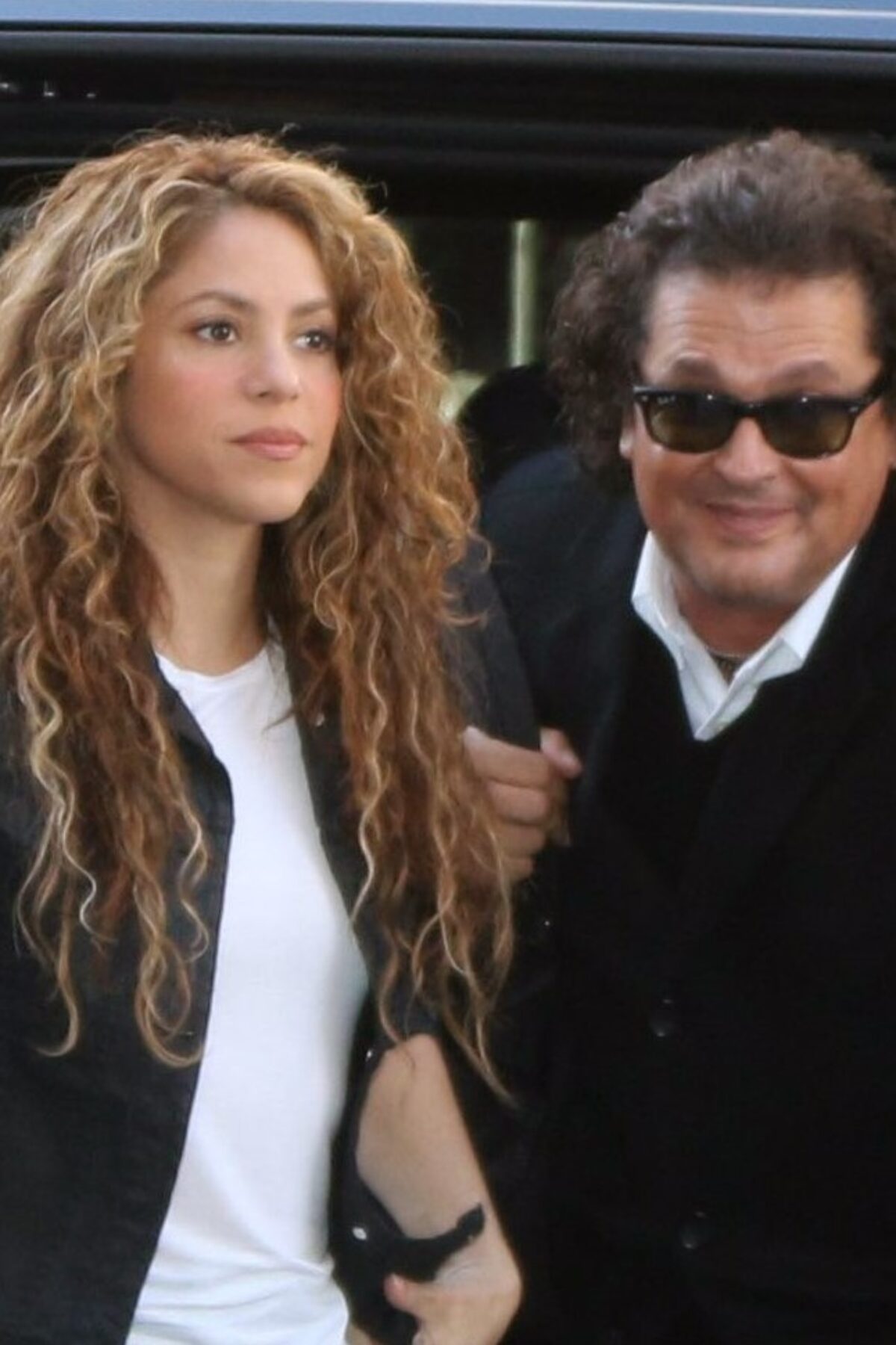 MADRID, SPAIN - MARCH 27: Tonino Mebarak (L), Shakira and Carlos Vives (R) attend court for plagiarising the song 'La Bicicleta' on March 27, 2019 in Madrid, Spain. (Photo by Europa Press Entertainment/Europa Press via Getty Images)