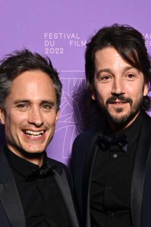 CANNES, FRANCE - MAY 24: Gael García Bernal and Diego Luna attend the "Cannes 75" Anniversary Dinner during the 75th annual Cannes film festival at on May 24, 2022 in Cannes, France. (Photo by Stephane Cardinale - Corbis/Corbis via Getty Images)