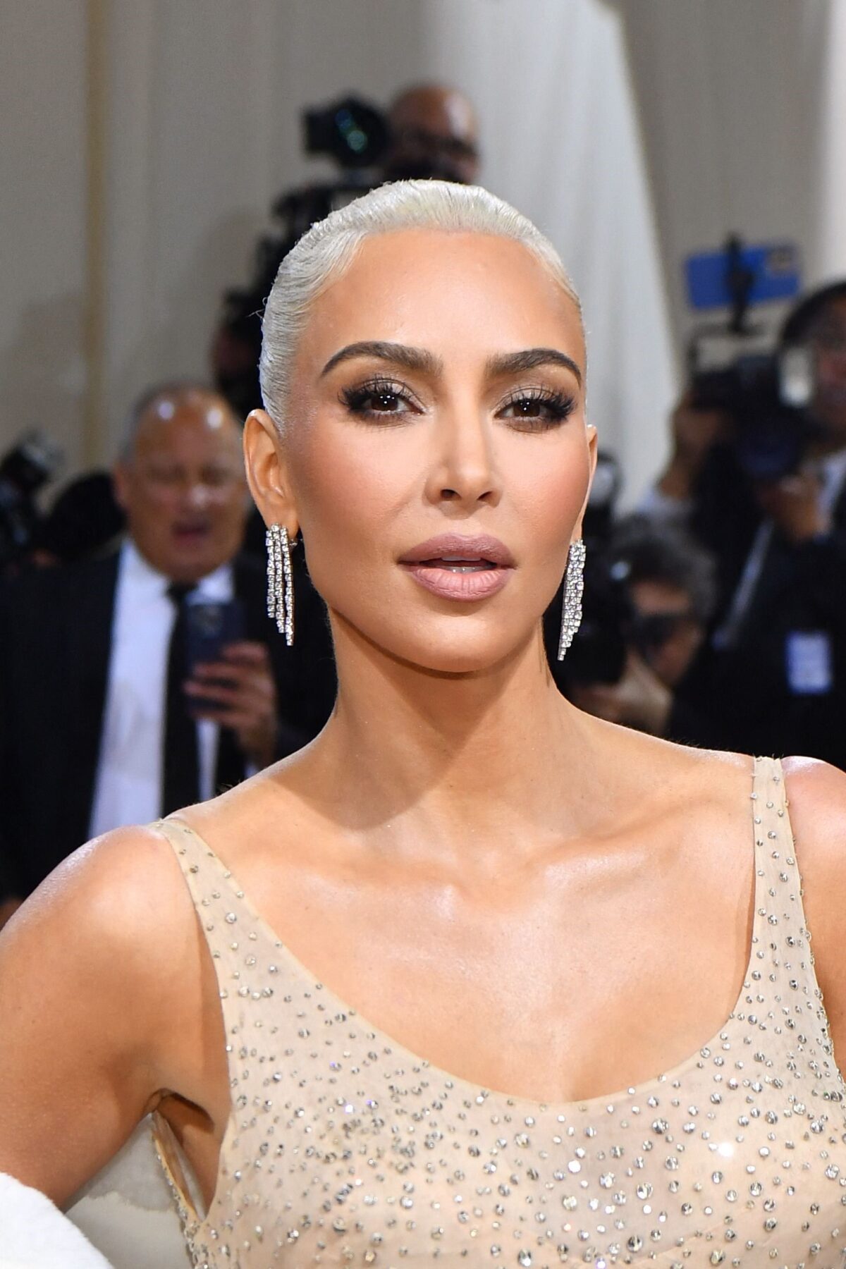 US socialite Kim Kardashian arrives for the 2022 Met Gala at the Metropolitan Museum of Art on May 2, 2022, in New York. - The Gala raises money for the Metropolitan Museum of Art's Costume Institute. The Gala's 2022 theme is 