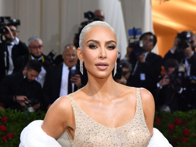US socialite Kim Kardashian arrives for the 2022 Met Gala at the Metropolitan Museum of Art on May 2, 2022, in New York. - The Gala raises money for the Metropolitan Museum of Art's Costume Institute. The Gala's 2022 theme is 