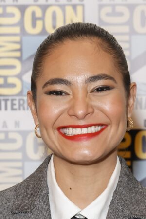 SAN DIEGO, CALIFORNIA - JULY 23: Mabel Cadena attends the Marvel Cinematic Universe press line during 2022 Comic Con International: San Diego at Hilton Bayfront on July 23, 2022 in San Diego, California. (Photo by Frazer Harrison/Getty Images)