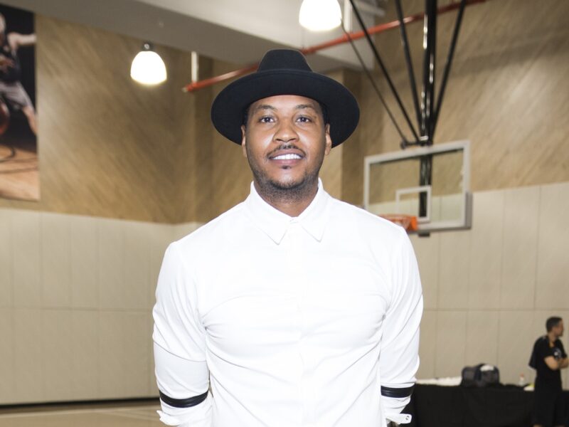 NEW YORK, NY - JUNE 01: Carmelo Anthony attends Life Time Athletic At Sky Grand Opening on June 1, 2016 in New York City. (Photo by Jenny Anderson/WireImage)