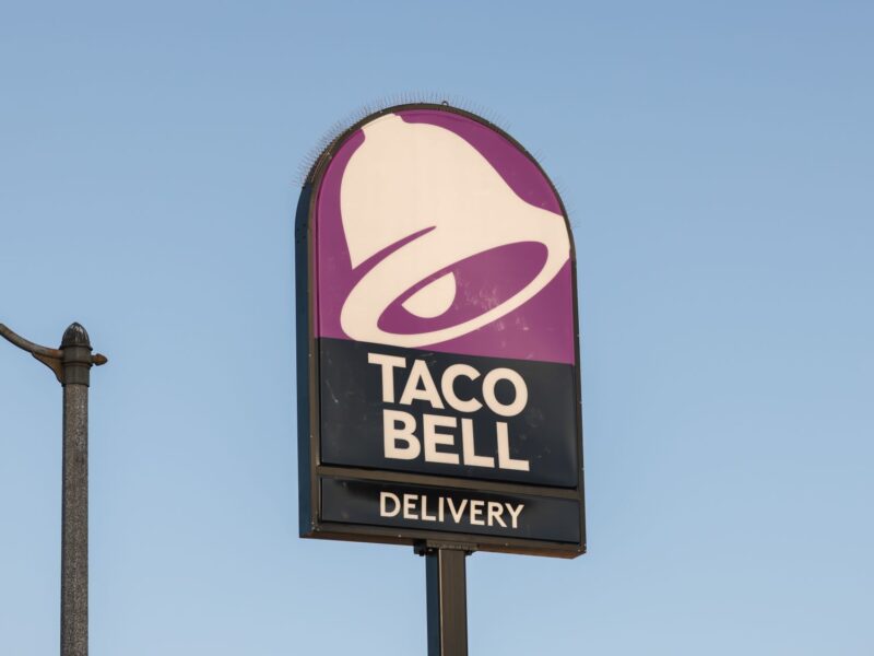 WEST HOLLYWOOD, CALIFORNIA - APRIL 19: The exterior of a Taco Bell store photographed on April 19, 2022 in West Hollywood, California. (Photo by Jeremy Moeller/Getty Images)
