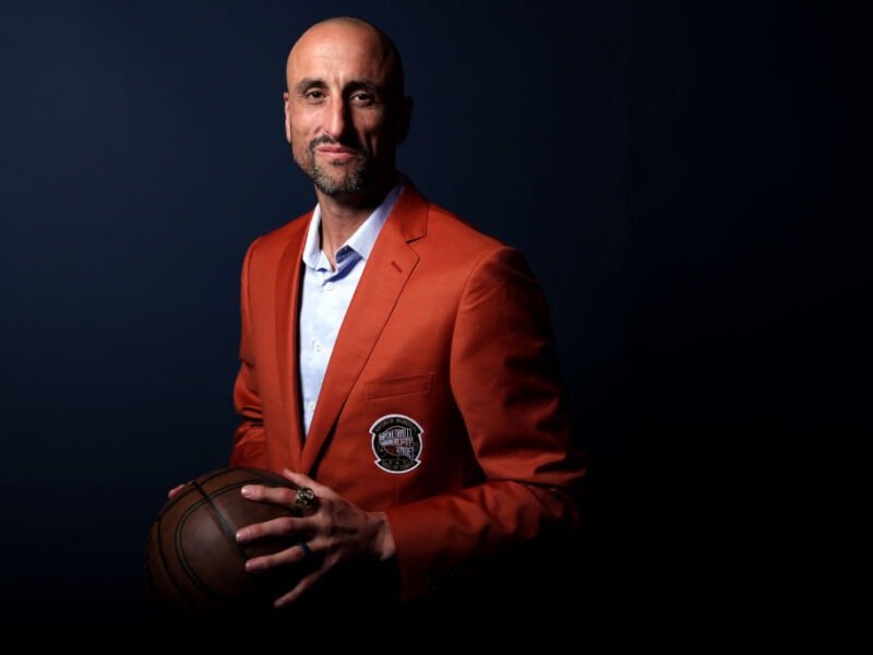 UNCASVILLE, CONNECTICUT - SEPTEMBER 09: Manu Ginobili poses for a portrait during the 2022 Basketball Hall of Fame Enshrinement Tip-Off Celebration & Awards Gala at Mohegan Sun on September 09, 2022 in Uncasville, Connecticut. (Photo by Maddie Meyer/Getty Images)