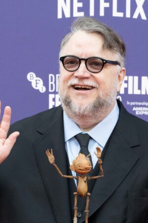 LONDON, ENGLAND - OCTOBER 15: Director Guillermo del Toro attends the "Guillermo Del Toro's Pinocchio" world premiere during the 66th BFI London Film Festival at The Royal Festival Hall on October 15, 2022 in London, England. (Photo by Jeff Spicer/Getty Images for BFI)