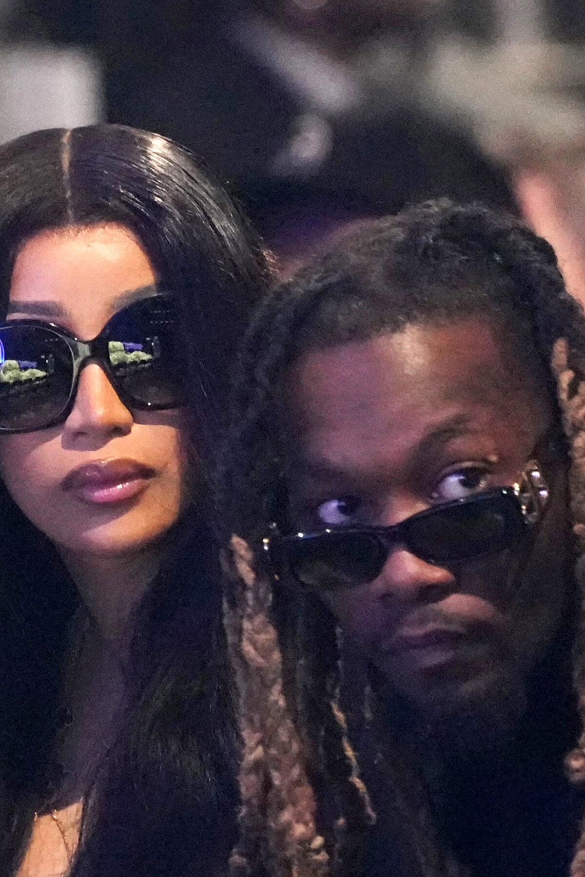 ATLANTA, GEORGIA - NOVEMBER 11: *EXCLUSIVE COVERAGE* Cardi B and Offset attends Takeoff's Celebration of Life at State Farm Arena on November 11, 2022 in Atlanta, Georgia. (Photo by Kevin Mazur/Getty Images for TVG)