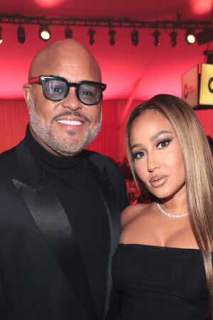 WEST HOLLYWOOD, CALIFORNIA - MARCH 27: (L-R) Israel Houghton and Adrienne Bailon attend the Elton John AIDS Foundation's 30th Annual Academy Awards Viewing Party on March 27, 2022 in West Hollywood, California. (Photo by Jamie McCarthy/Getty Images for Elton John AIDS Foundation )