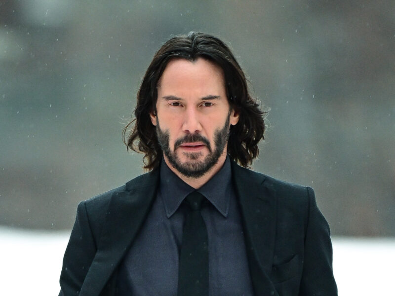 NEW YORK, NEW YORK - FEBRUARY 03: Keanu Reeves is seen filming on location for 'John Wick 4' on Roosevelt Island on February 03, 2022 in New York City. (Photo by James Devaney/GC Images)
