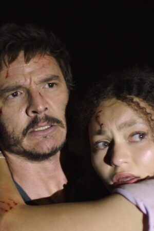 Pedro Pascal and Nico Parker from The Last of Us episode 1