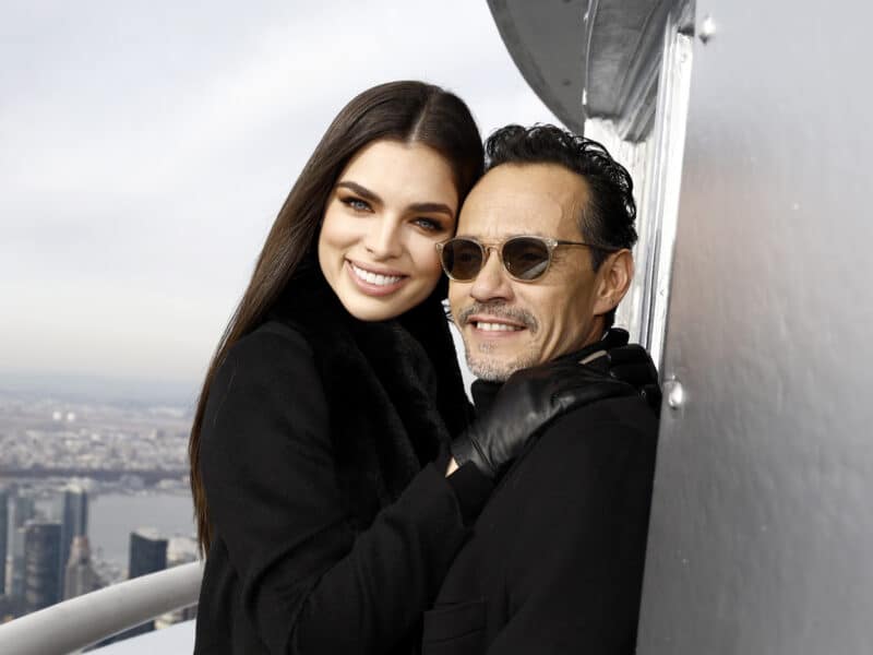 NEW YORK, NEW YORK - DECEMBER 05: Nadia Ferreira and Marc Anthony visit the Empire State Building on December 05, 2022 in New York City. (Photo by John Lamparski/Getty Images for Empire State Realty Trust)