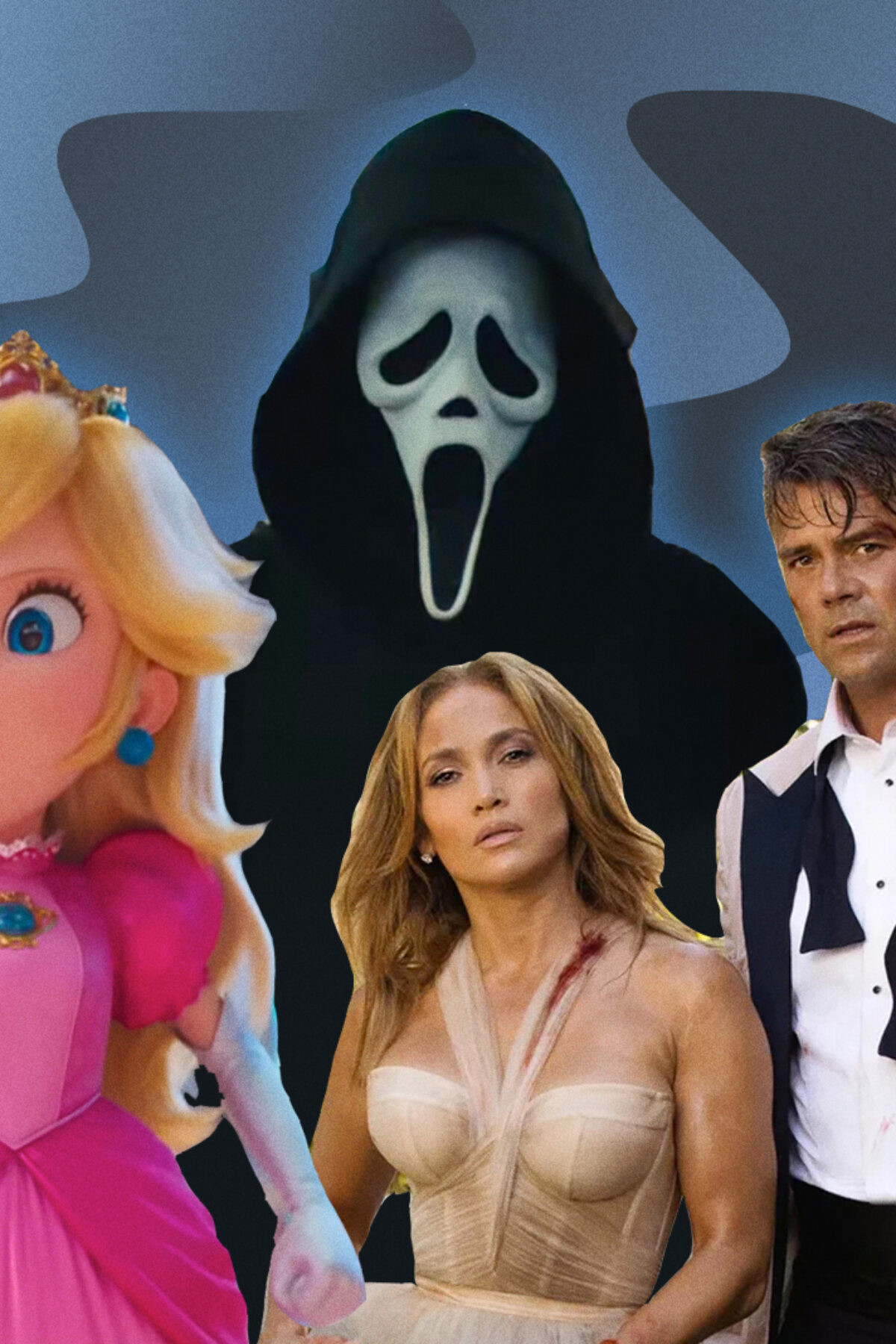 Princess Peach, Ghost Face, and the cast of Shotgun Wedding for 10 Most Anticipated Movies of 2023
