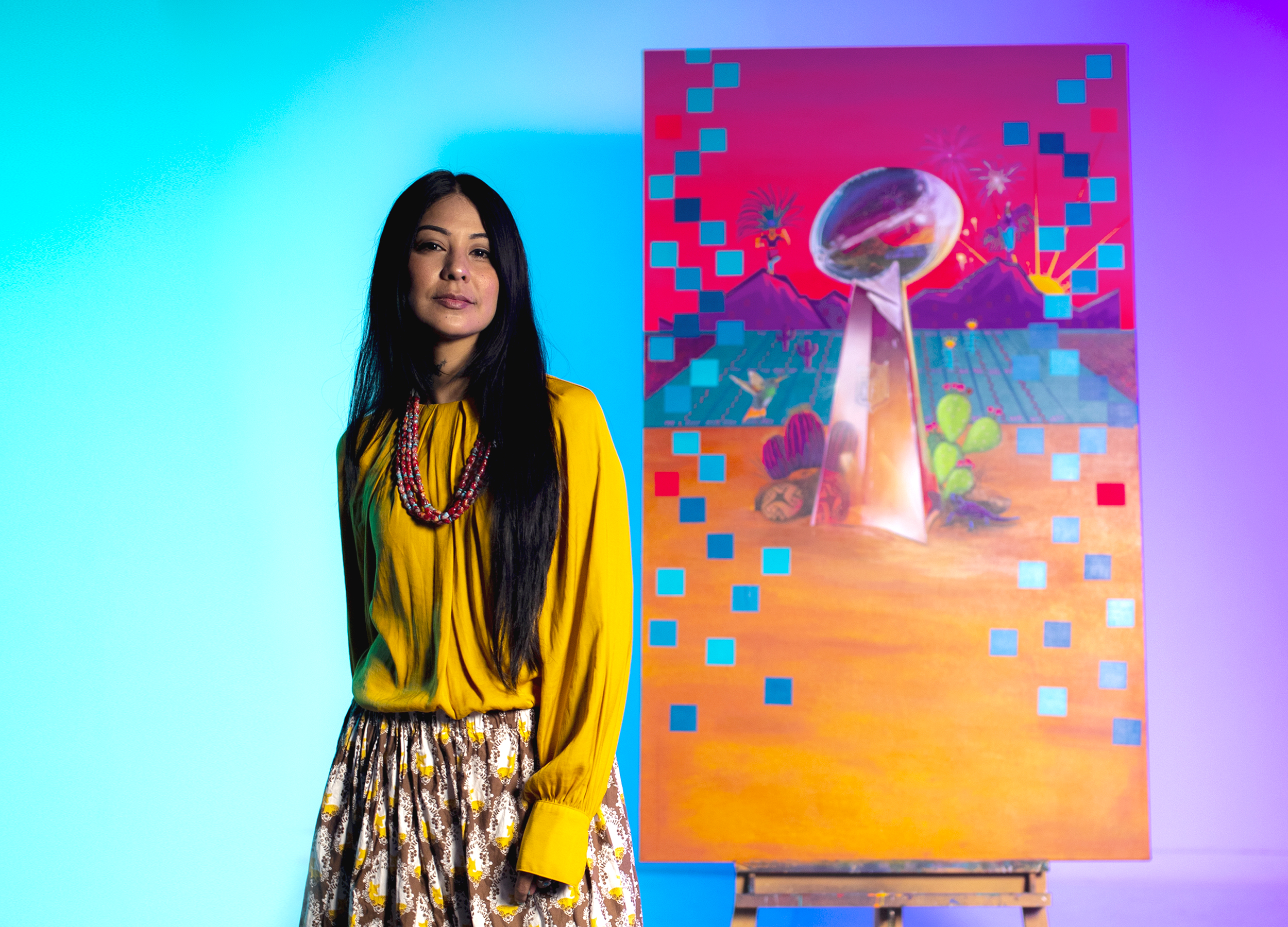 This Chicana Artist Is Behind This Year's Super Bowl Theme Art