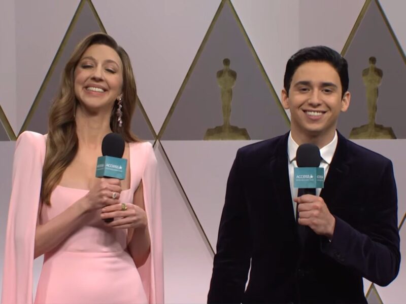 Marcello Hernández in the SNL Cold Opening mocking the Oscars