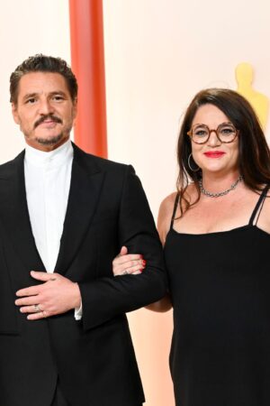 Pedro Pascal and Javiera Balmaceda at the 95th Annual Academy Awards held at Ovation Hollywood on March 12, 2023 in Los Angeles, California. (Photo by Gilbert Flores/Variety via Getty Images)