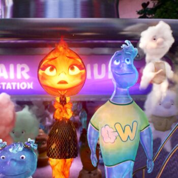 Ember and Wade in Pixar's Elemental