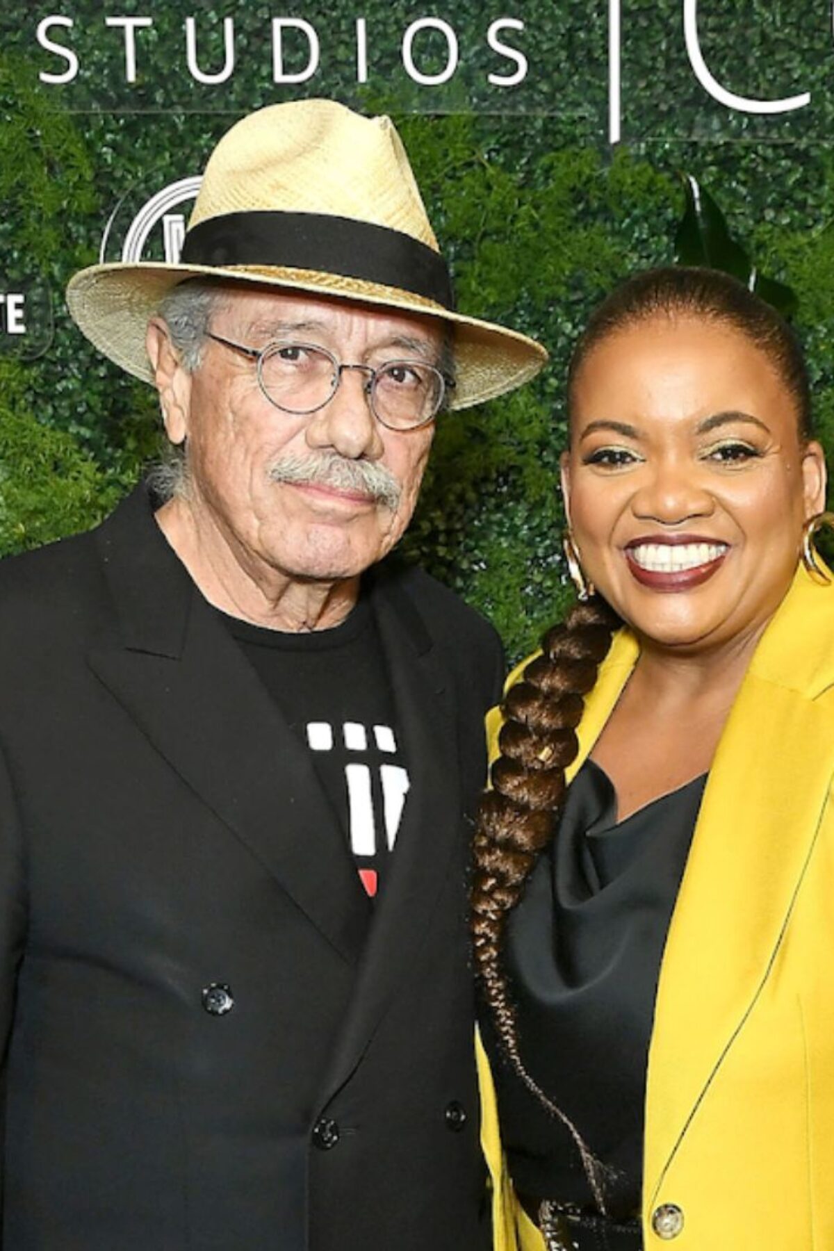 Edward James Olmos and Latasha Gillespie attend Amazon Studies and Latin Film Institute event celebrating Latino heritage & culture at NeueHouse Hollywood on October 03, 2022 in Hollywood, California in collaboration with LALIFF