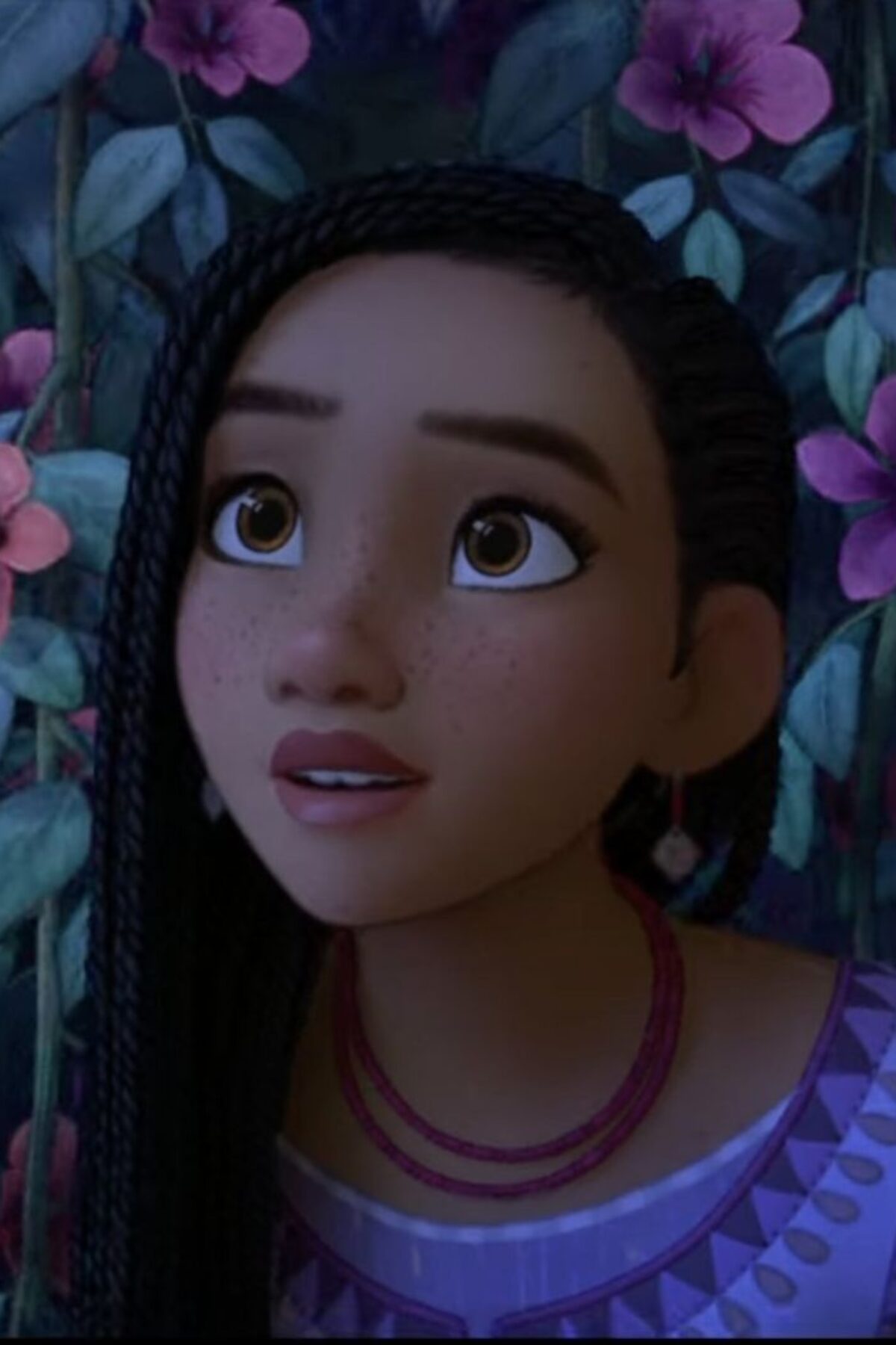 Asha (voiced by Arian Debose) in the trailer for Disney's Wish