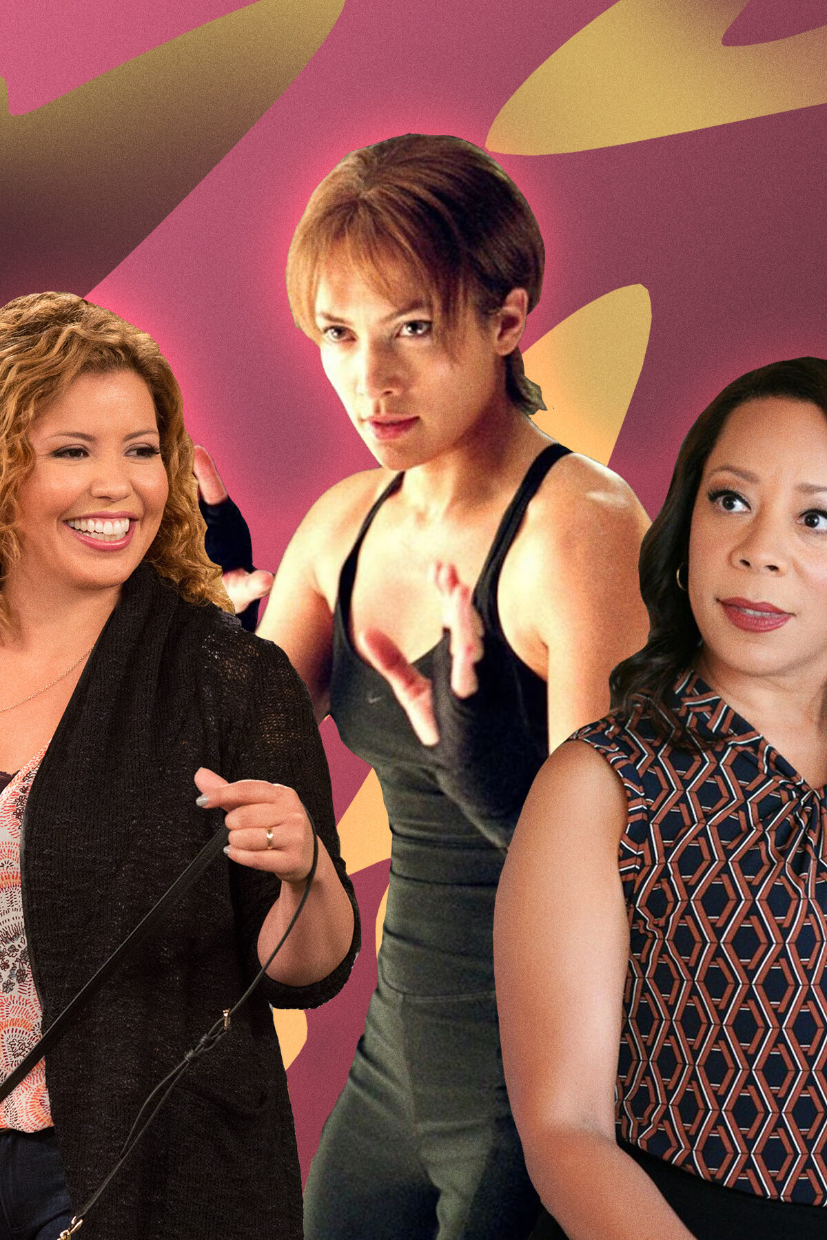 Justina Machado, Jennifer Lopez, and Selenis Leyva in Our Memorable Moms list for Mother's Day 2023