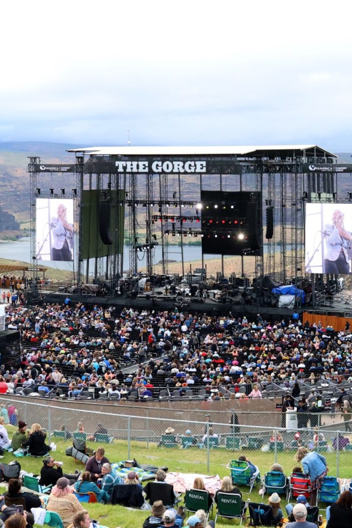 GEORGE, WASHINGTON - JUNE 09: Allison Russell performs in concert with Brandi Carlile at Gorge Amphitheatre on June 09, 2023 in George, Washington. (Photo by Gary Miller/Getty Images)