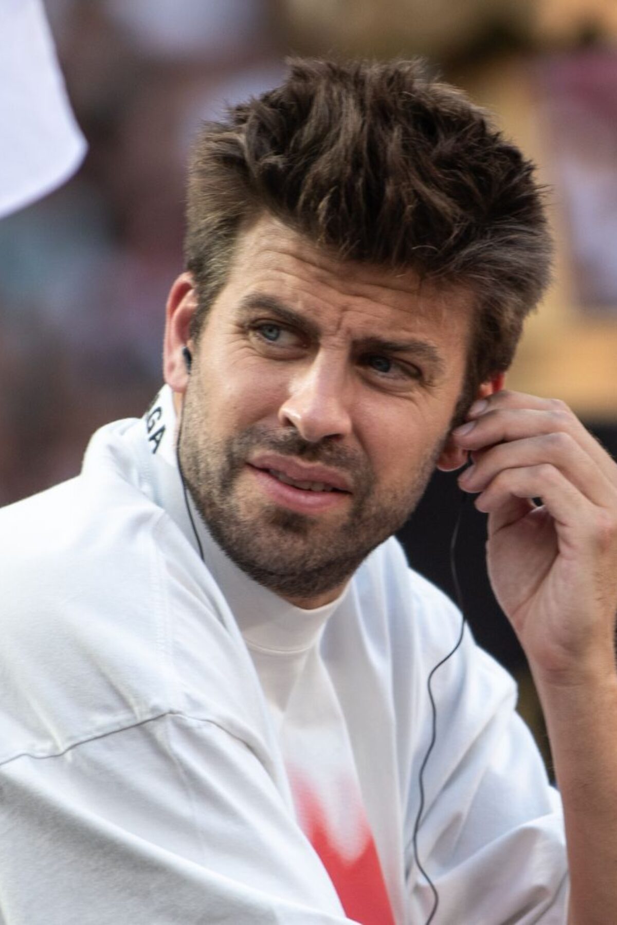 MADRID, SPAIN - 2023/07/29: Former soccer player Gerard Piqué is seen during the Kings and Queens finals at the Civitas Metropolitano Stadium. The Kings and Queens League is the men's and women's soccer league created by Gerard Pique and Ibai Llanos, made up of teams that will be chaired by streamers and former soccer players, who will be in charge of managing each of the participating teams. (Photo by Marcos del Mazo/LightRocket via Getty Images)