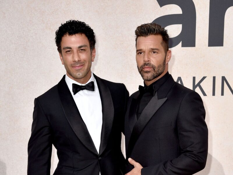 Ricky Martin and Jwan Yosef attend amfAR Gala Cannes 2022 at Hotel du Cap-Eden-Roc on May 26, 2022 in Cap d'Antibes, France. (Photo by Lionel Hahn/Getty Images)