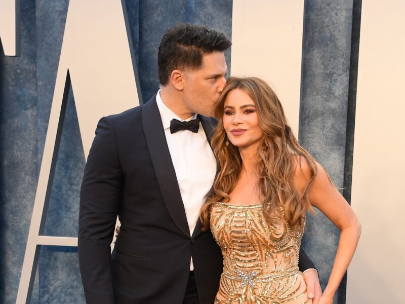 BEVERLY HILLS, CALIFORNIA - MARCH 12: 2023 Sofía Vergara, Joe Manganiello arrives at the Vanity Fair Oscar Party Hosted By Radhika Jones at Wallis Annenberg Center for the Performing Arts on March 12, 2023 in Beverly Hills, California. (Photo by Steve Granitz/FilmMagic)