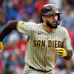 Fernando Tatis Jr. #23 of the San Diego Padres plays during a